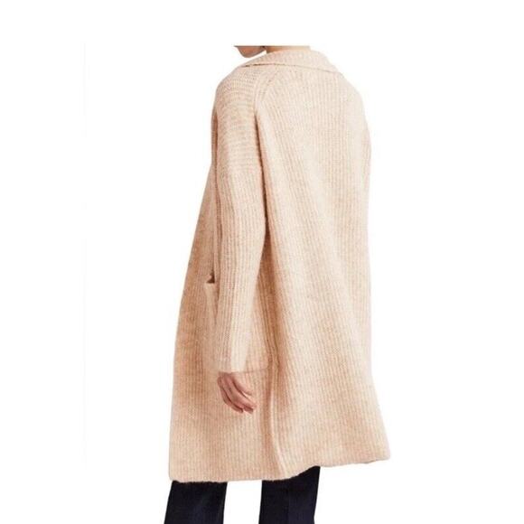 Boden Womens Fluffy Ribbed Wool Mohair Blend Duster Coatigan Size S NWT in Oat - Picture 2 of 8